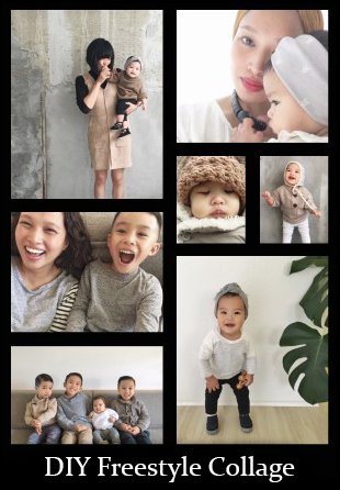 Model Kolase Foto Vertikal Kumpul Sketsa