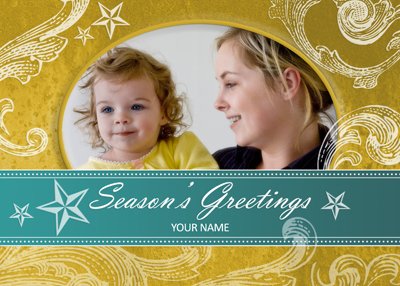 Seasons Greetings Swirls & Stars