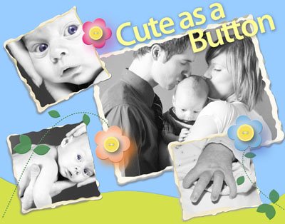 14x11 Button Collage 