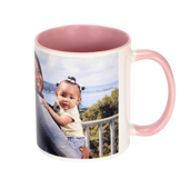 11 oz. Pink Ceramic Photo Mug