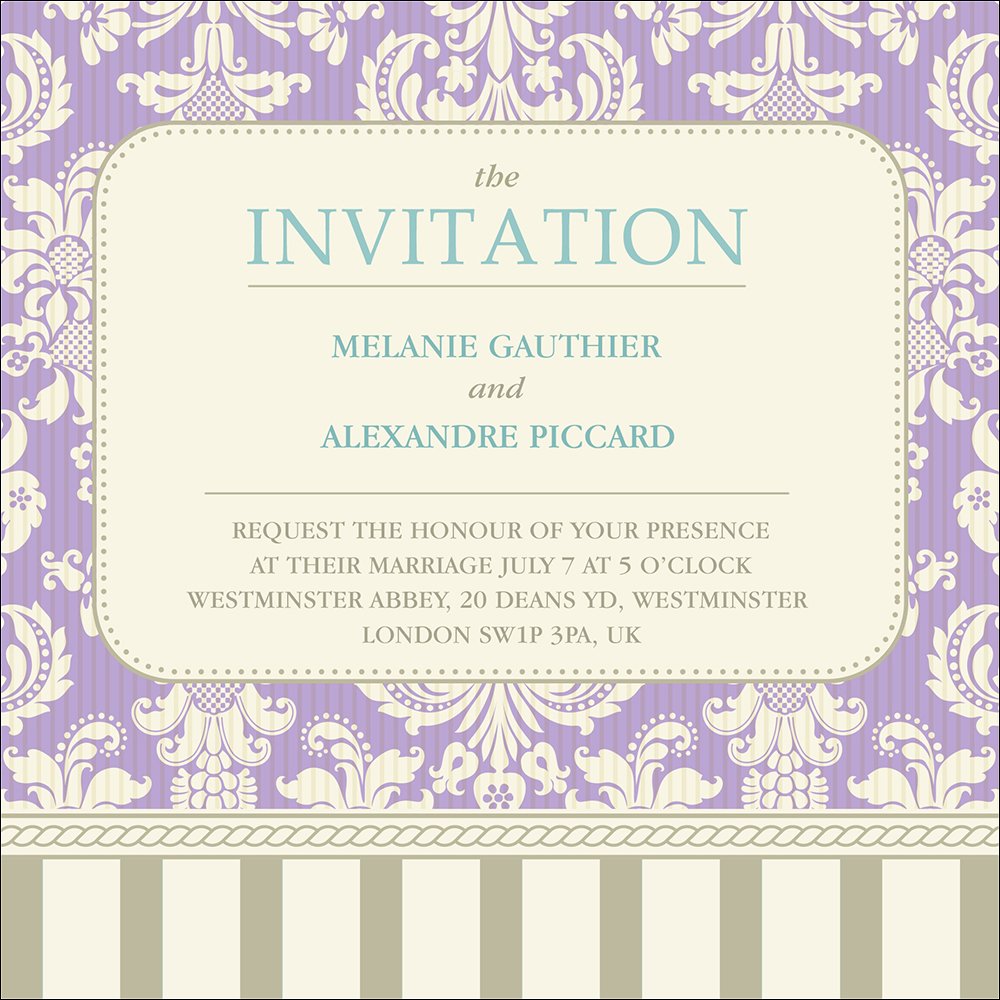 Vintage B - 1 Sided Invitation