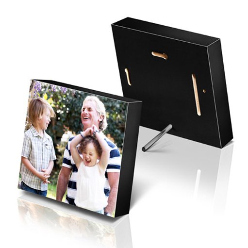 12.7 x 12.7cm Black Photo Block (Gloss)