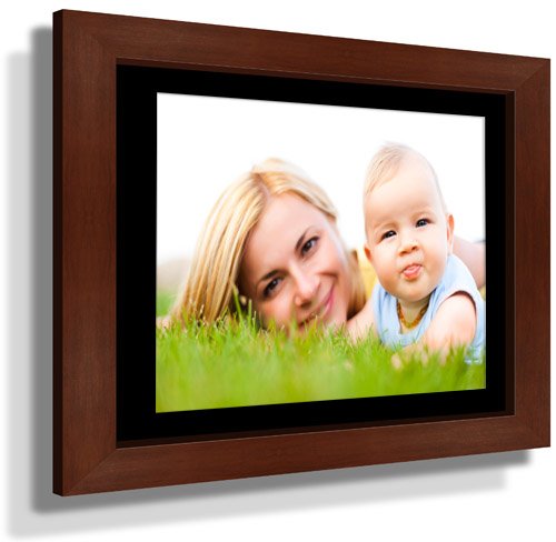 15x21" Custom Framed Print - 9x15" Print in Brown Frame w Black Matting