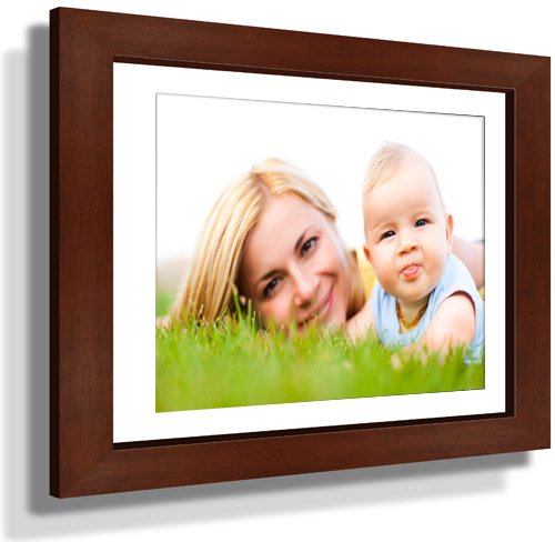 15x21" Custom Framed Print - 9x15" Print in Brown Frame w White Matting
