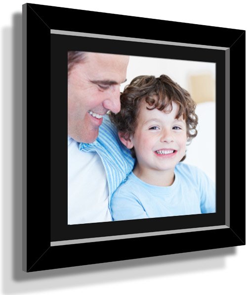 28x28" Custom Framed Print - 19x19" Print in Black Frame w Black Matting 