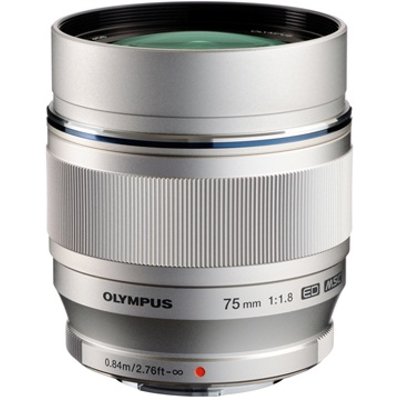 Olympus M. Zuiko Digital ED 75mm f1.8 Lens - Silver