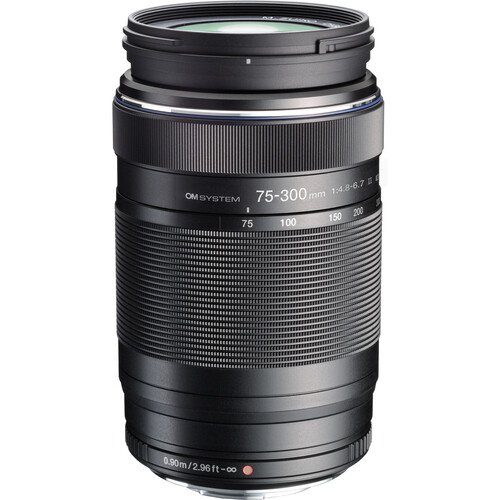 極美品】OLYMPUS 75-300mm f4.8-6.7 Ⅱ フード、保護フィルター付き