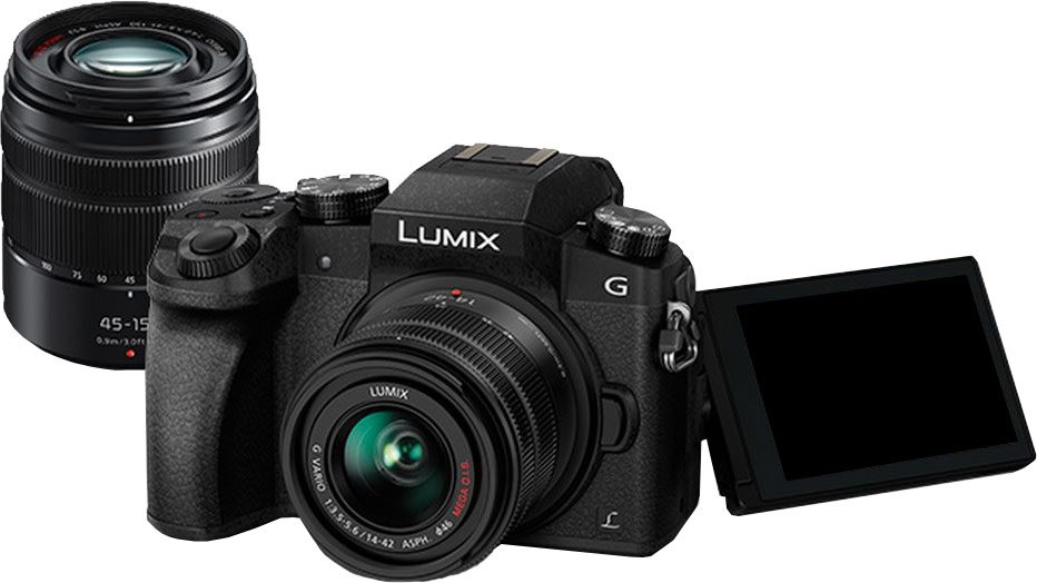 Panasonic LUMIX G7 Compact System Camera with 1442mm and 45150mm
