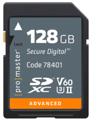 ProMaster Advanced SDXC 128GB UHS-II V60 #78401 - Mike's Camera