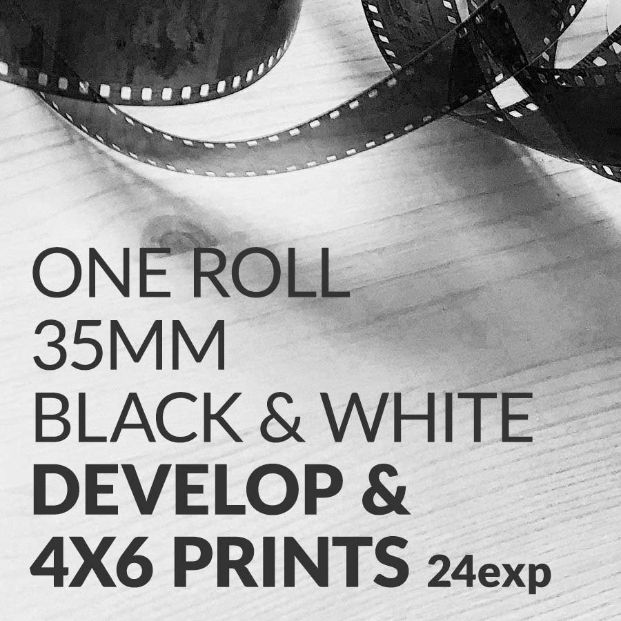 Mail-In or Prepay Service Roll 35mm B&W Develop 4x6 Lustre Prints 24exp