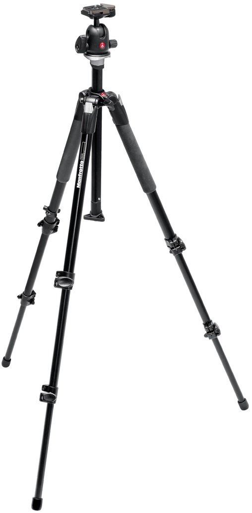 Manfrotto 190XB Aluminum Tripod Black with 496 RC2 Head 190XB,496RC2 Bogue Photo
