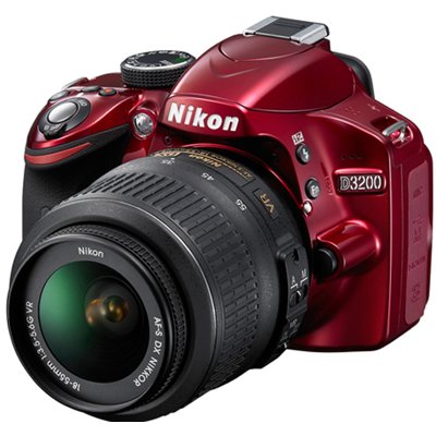 Nikon D3200 DSLR with 18-55mm VR Lens - Red - Japan Camera Nikon D3200 DSLR with 18-55mm VR Lens - Red - Japan Camera