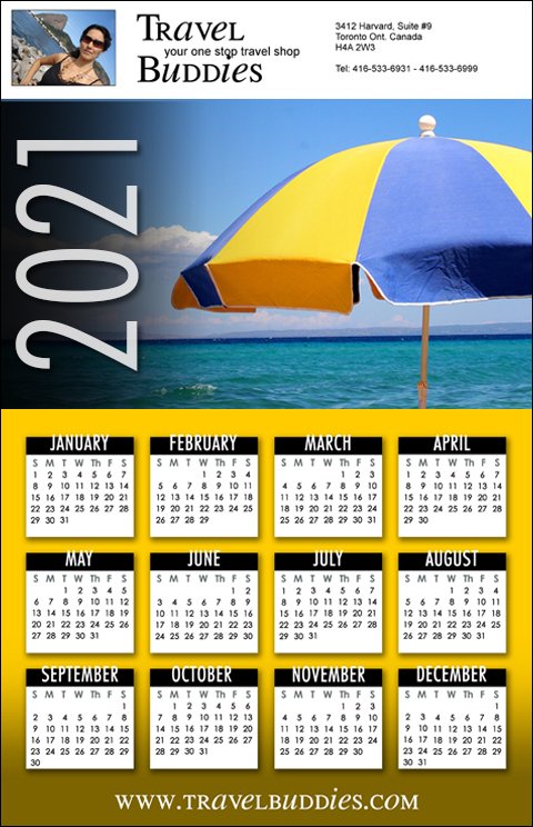 11x17 Photographic Calendar Single Page Sharp Prints