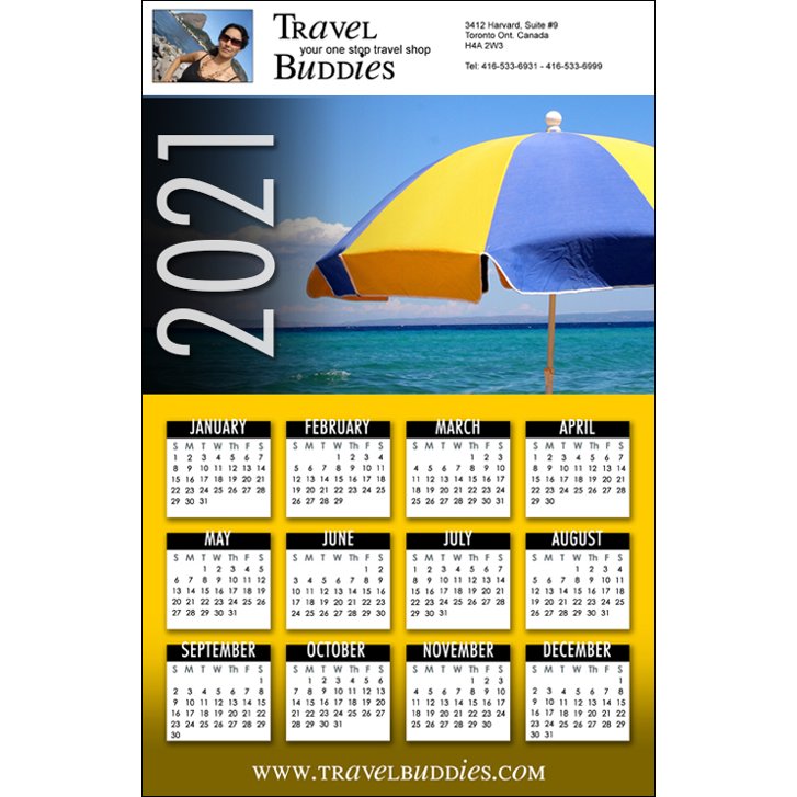 11x17 Photographic Calendar Single Page Sharp Prints