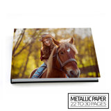 11x8½ Flush Mount Hardcover Photo Book / Metallic Paper (22-30 Pages)