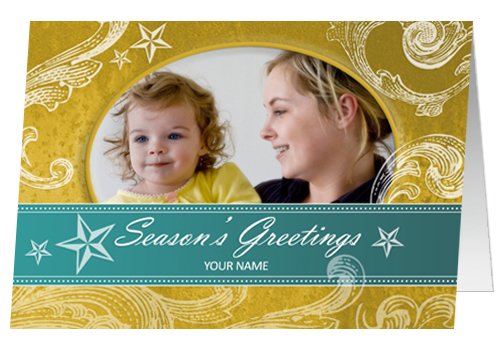 Seasons Greetings Swirls & Stars