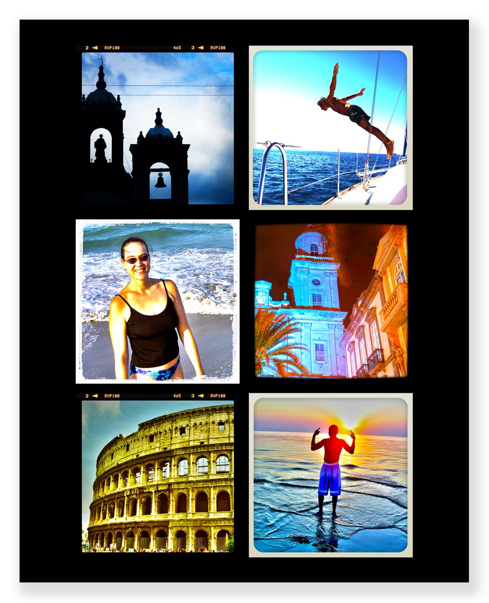 16 x 20 collage with 6 square photos