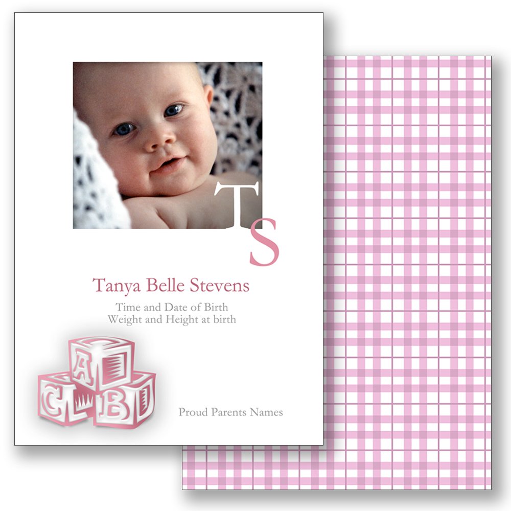 Baby Blocks A - Pink