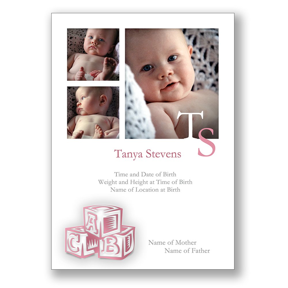 Baby Blocks B - Pink