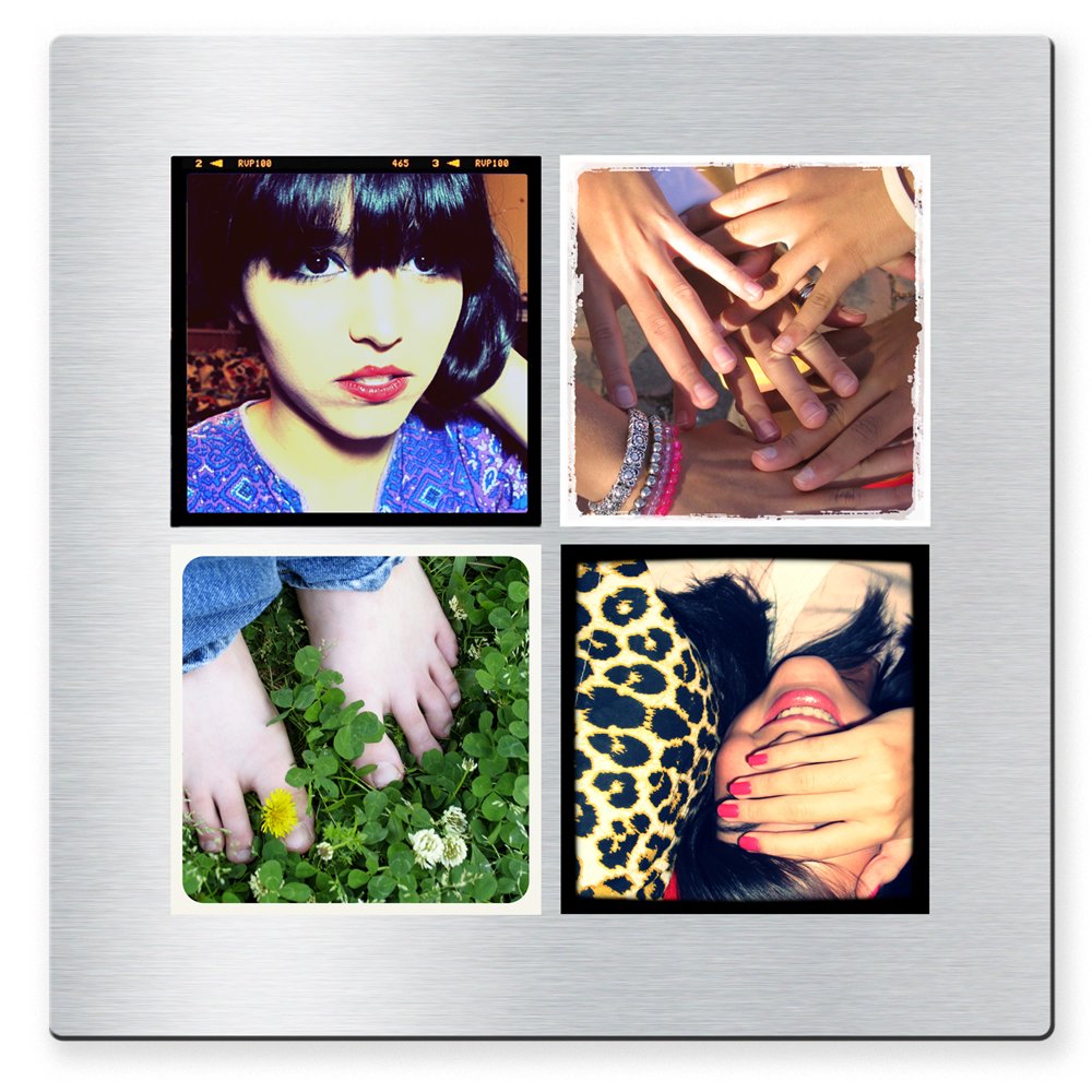 8 x 8 collage with 4 square photos