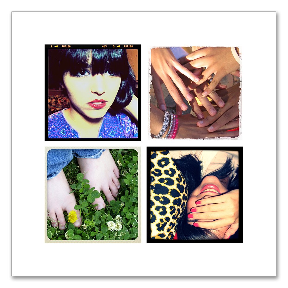 8 x 8 collage with 4 square photos Industrial Color Lab