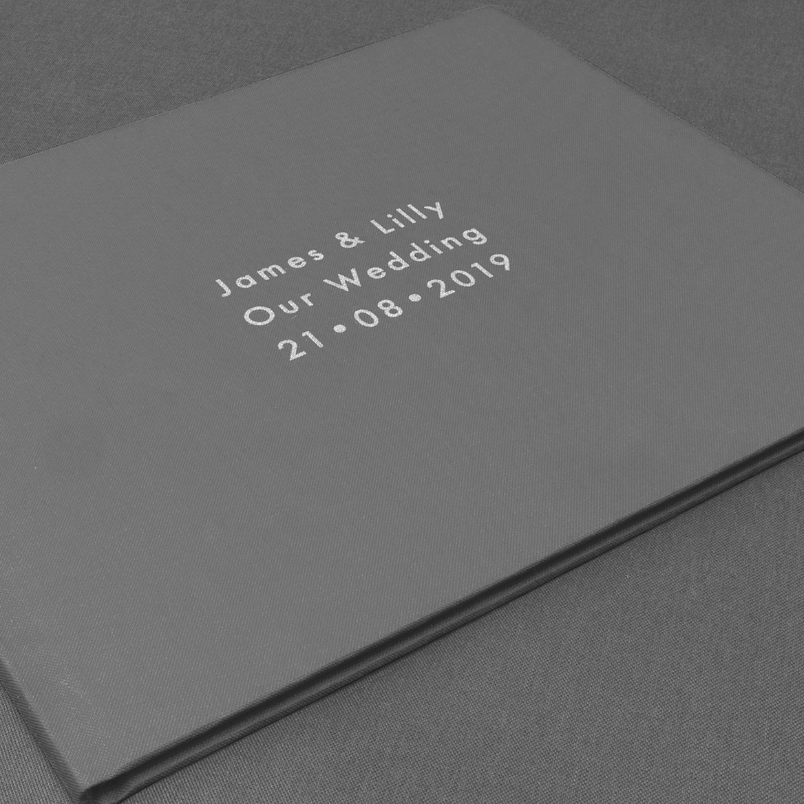 8 x 8 Luxury Linen Cover Photo Book Dark Grey (Up to 60 Pages) DS