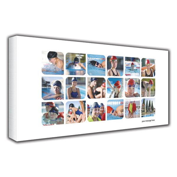 24x12'' Canvas 18 Photos Collage Fotofast