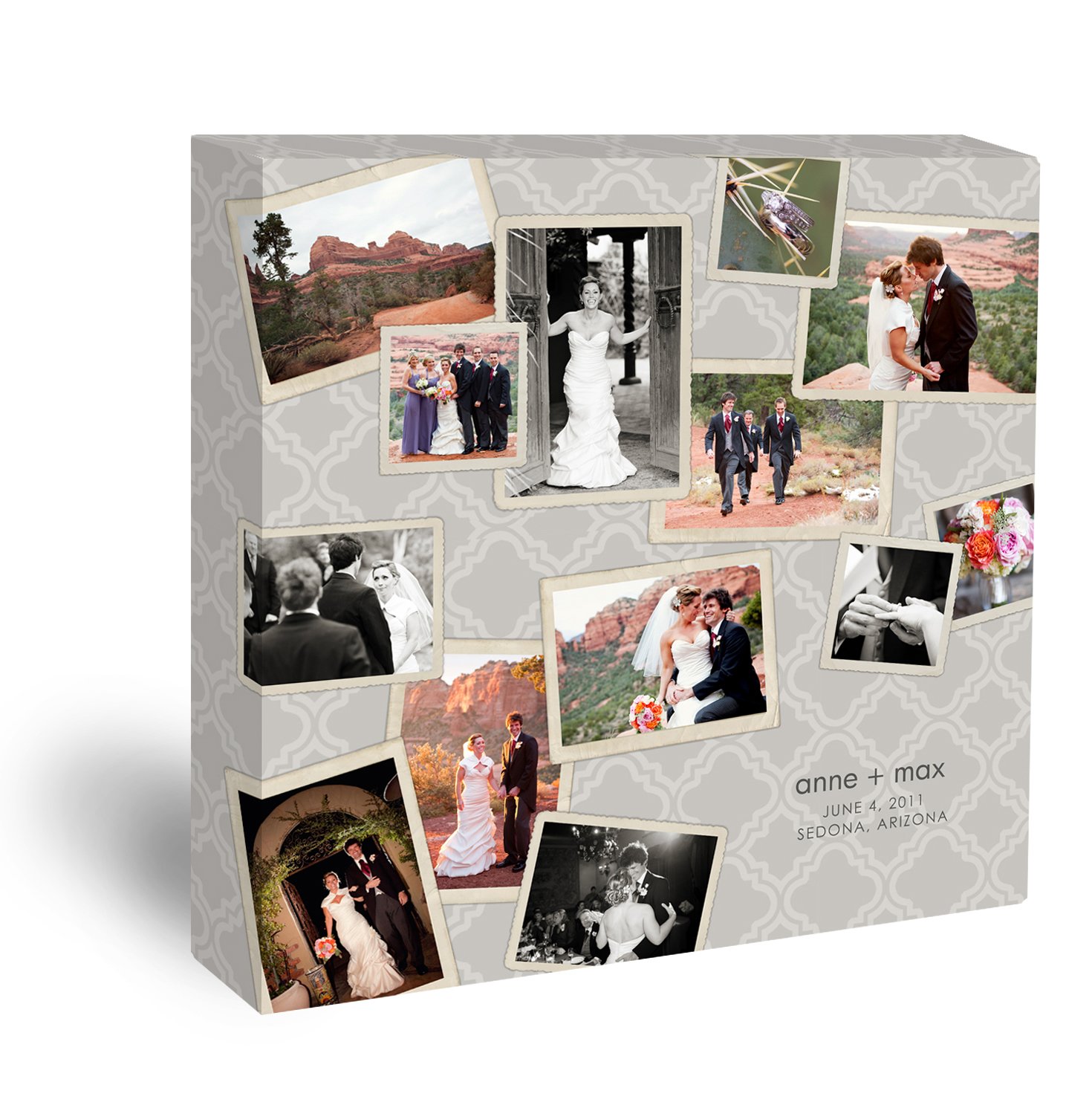 24x24 Designer Collage Canvas - Grey (01-24x24 )