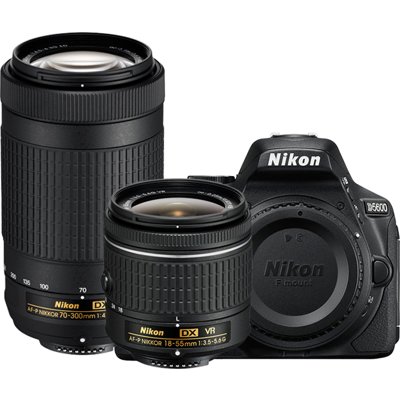 Nikon D5600 Two Lens Kit - AF-P DX Nikkor 18-55mm VR and AF Nikon D5600 Two Lens Kit - AF-P DX Nikkor 18-55mm VR and AF
