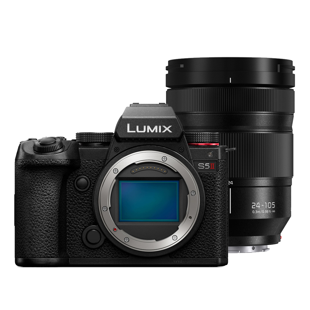 LUMIX S5Ⅱ DC-S5M2 LUMIX S 24-105mm Panasonic Lumix S5 Mirrorless Camera with 24-105mm f/4 Lens B&H