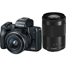 Canon Eos M50 Mirrorless Camera With Ef M 15 45mm Is Stm And 55 0mm Is Smt Lenses Black Murphy S Camera