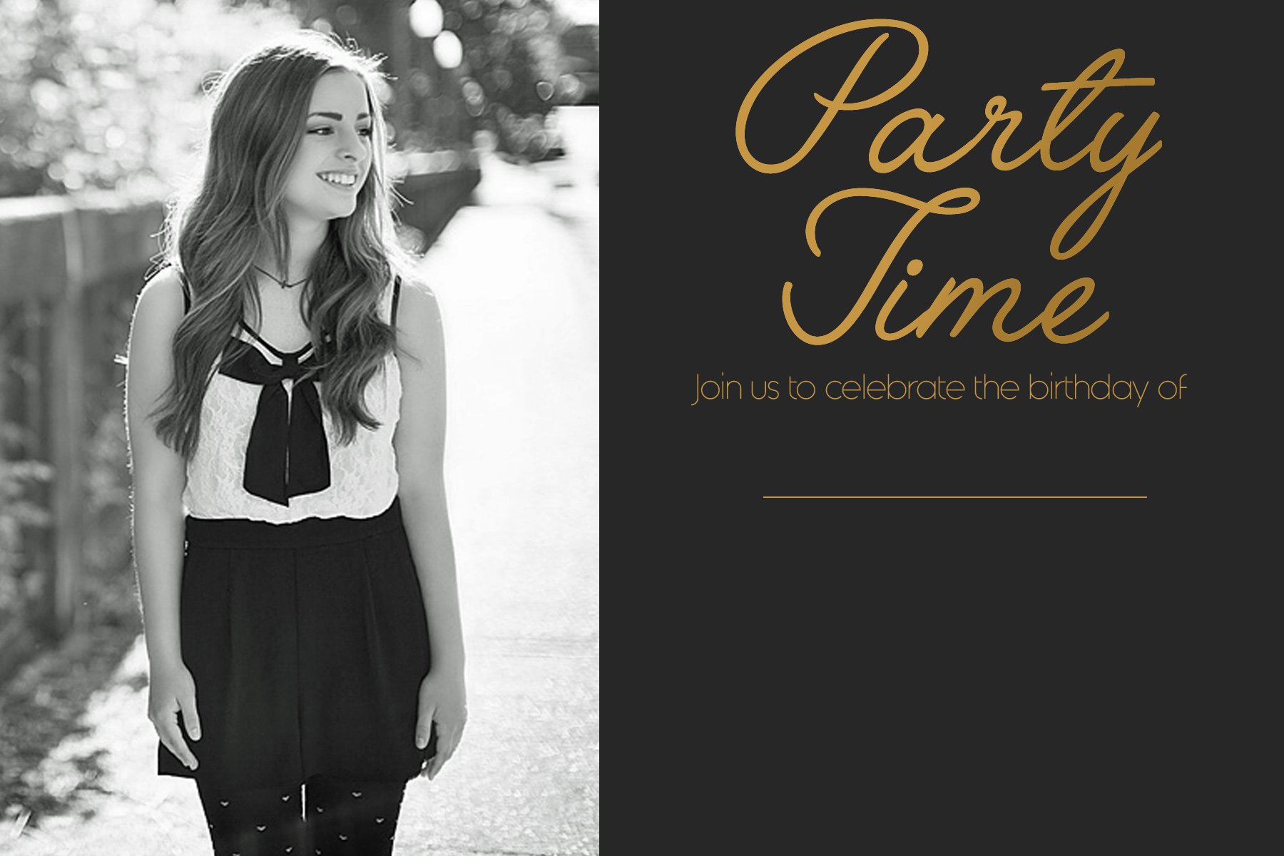 Party Time Birthday Invite