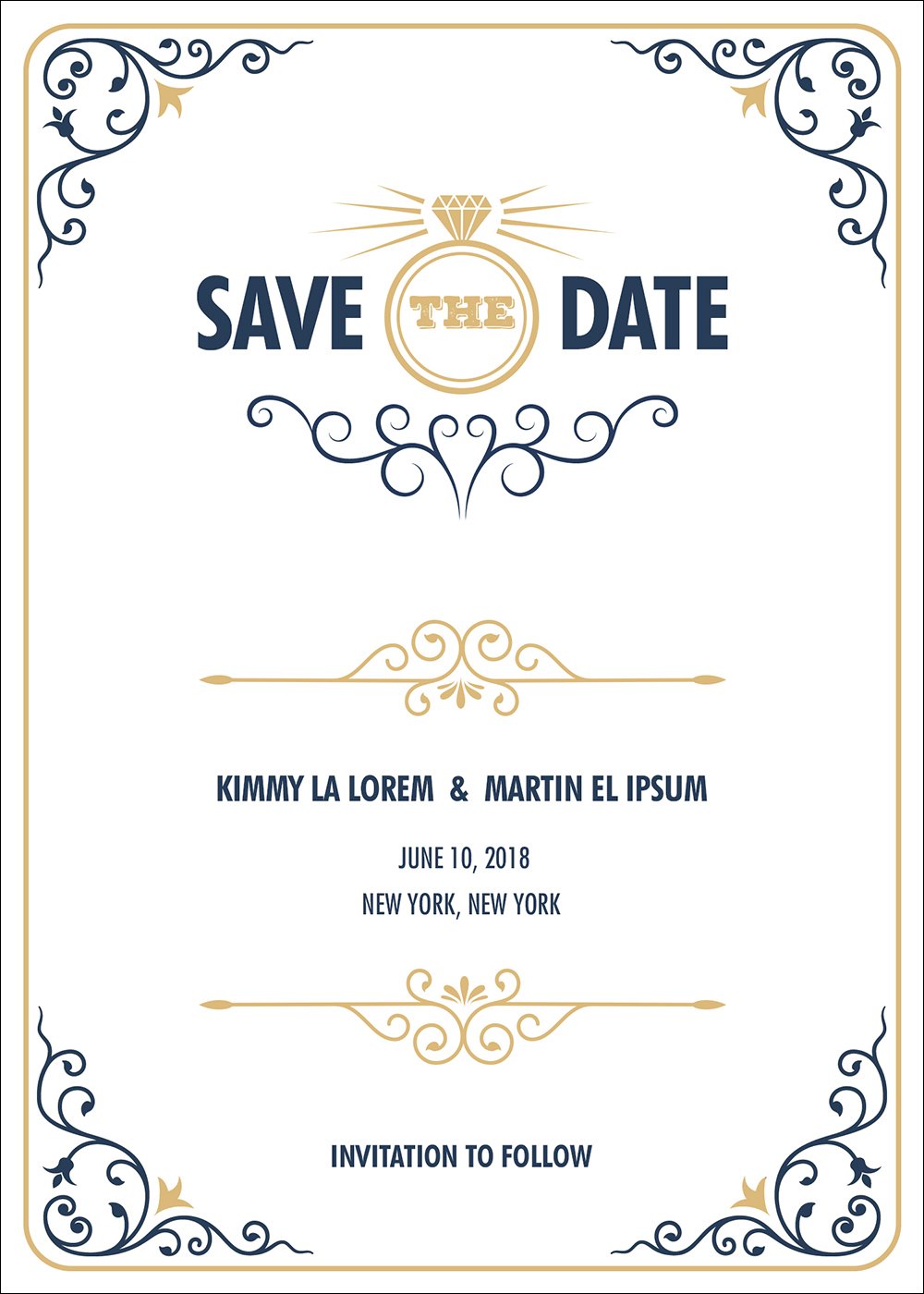  Modern - 1 Sided Save the Date 
