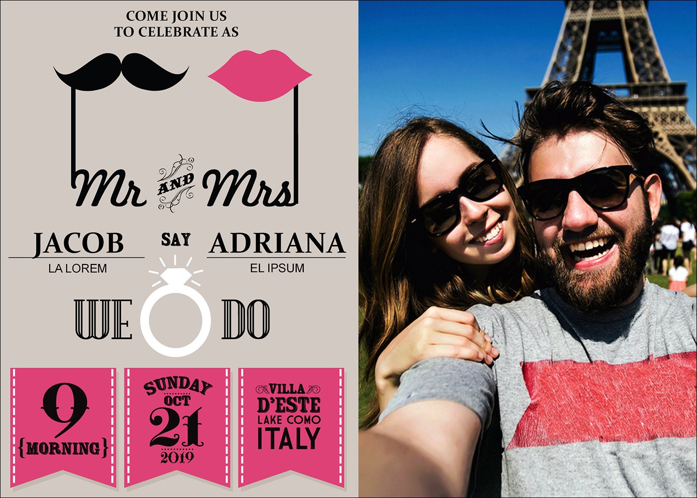 Retro - 1 Sided Invitation