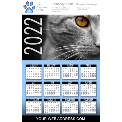 2022 Single Page A4 Calendar on 300gsm