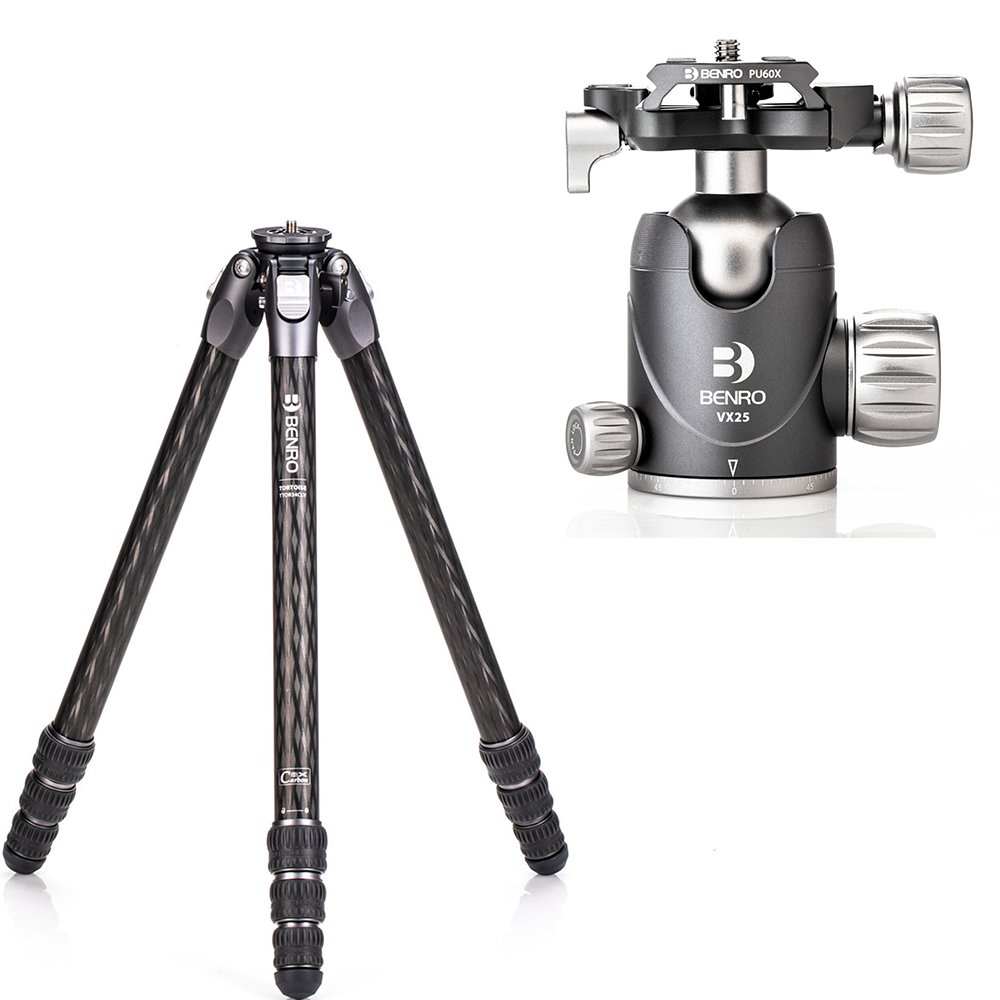 Benro Tortoise Columnless w/ Leveling Base Carbon Fiber Series