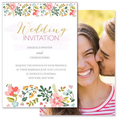 Floral - 2 Sided Invitation