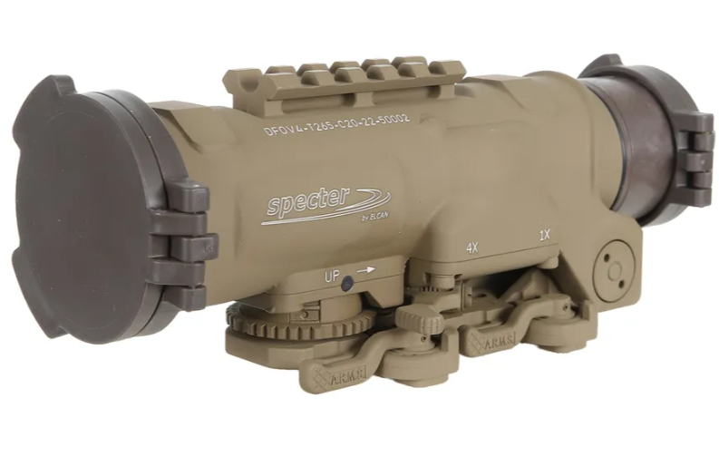 ELCAN SpecterDR 1x/4x 7.62 BDC FDE Scope w/Flip Covers, ARD