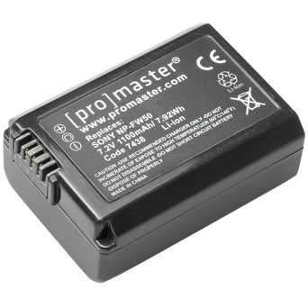 ProMaster NP-FW50 XtraPower Lithium Ion Replacement Battery for Sony #7438  - The Camera Company