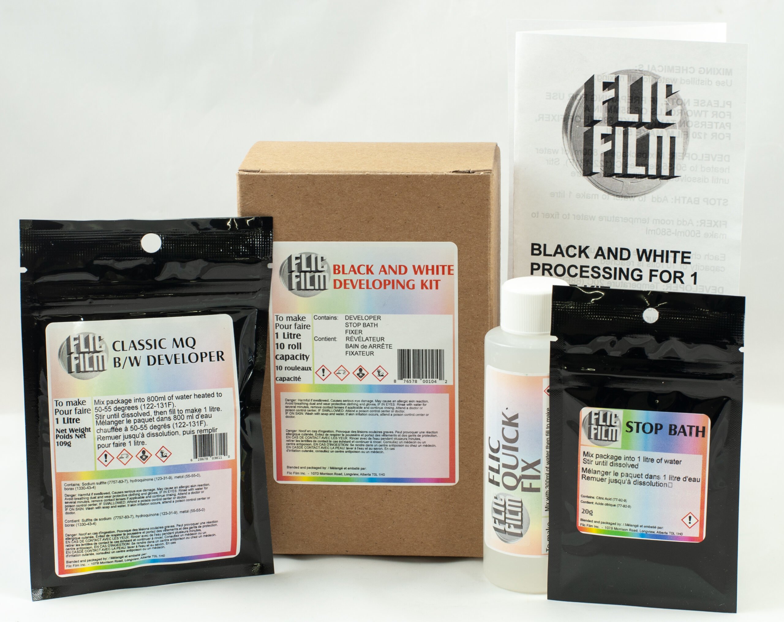 Flic-Film Black and White Developing Kit