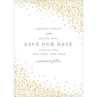 Confetti - 1 Sided Save the Date - 4D Photo Bar