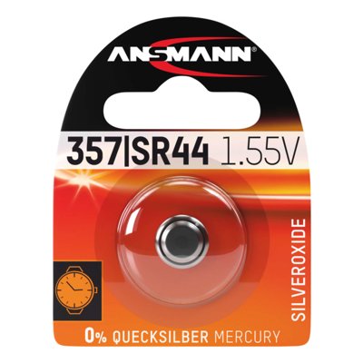 Ansmann Silver oxide Coin cell SR44 - SR1154 - 357 - Shutterbug Camera Shop