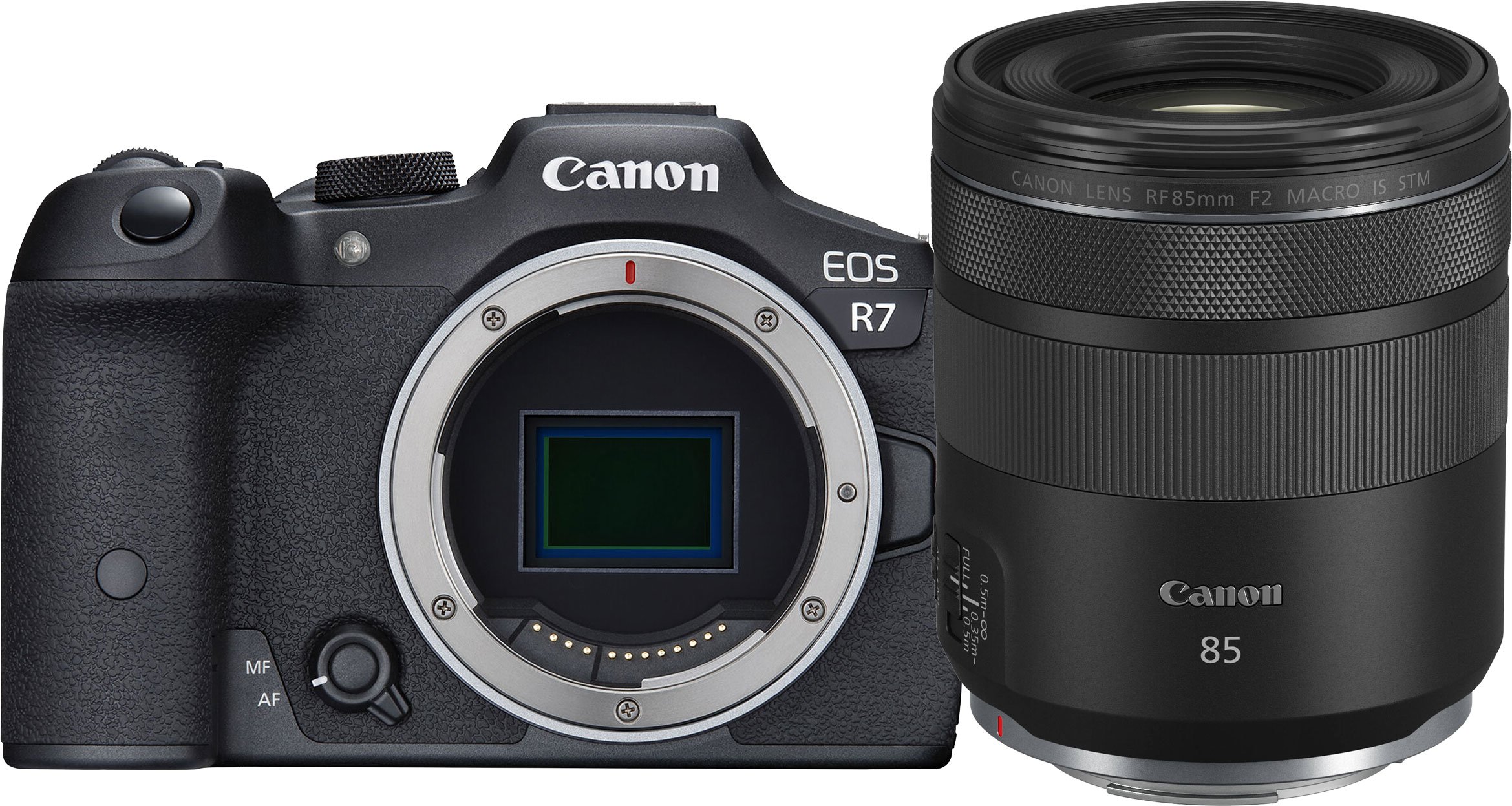 Canon EOS R7 Mirrorless Camera with RF 85mm f2 Macro IS STM Lens