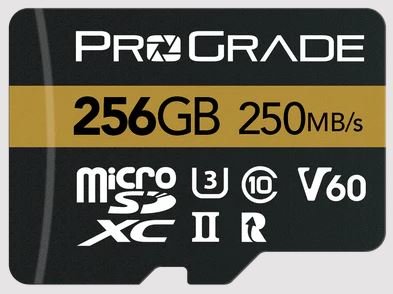 Prograde Digital microSDXC UHS-II V60 Memory Card 250MBps with