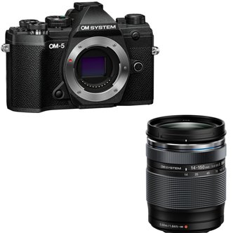 OM System OM-5 Mirrorless Camera BLACK + OM System ED 14-150 OM System OM-5 Mirrorless Camera BLACK + OM System ED 14-150