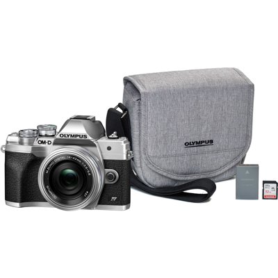 Ultimaxx Essential Accessory Bundle + Olympus OM-D E-M10 Mark IV Mirrorless  Camera with 14-42mm EZ Lens (Black) + SanDisk 32GB Ultra Memory Card & More  (18pc Bundle) 