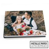14x11 Flush Mount Hardcover Photo Book / Metallic Paper (22-30 Pages)