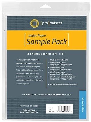 ProMaster Ultra Premium Photo Paper Sample Pack 8.5" x 11" 5717
