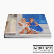 11x8½ Layflat Hardcover Photo Book / Metallic Paper (22-40 Pages)