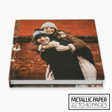 10x10 Layflat Hardcover Photo Book / Metallic Paper (22-40 Pages)
